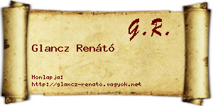 Glancz Renátó névjegykártya