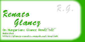 renato glancz business card